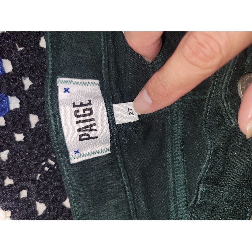 Paige‎ Jeans Verdugo Green Ankle Skinny Stretch Cotton Blend Women's 27 - Picture 9 of 16